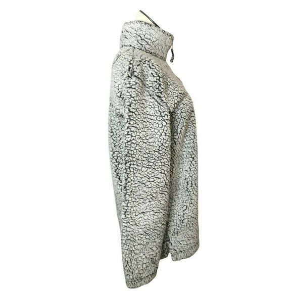 Boxercraft Sherpa Fleece Pullover SWEAWomens Small Gray 1/4 Zipper Top Sweatshir - Picture 5 of 8
